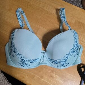 Elegant Blue Lace Bra